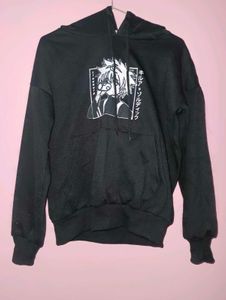 Black Graphic Hoodie.