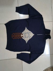 Navy Blue Patterned Sweater