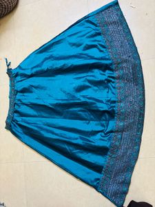 Teal Embroidered Skirt for navratri