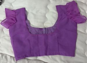 Lavender Ruffle Sleeve Blouse