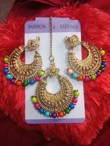 Earring With Maang Tikka