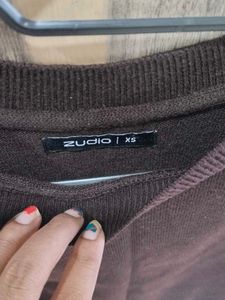 Brown Cropped Sweater