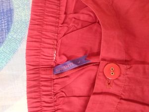 Stright Fit Pant With Insert Pocket (Colour ~ Maroon)