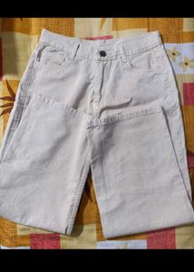 Beige Wide Leg Jeans