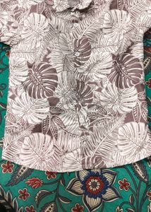 Cute Leaf Print Matching Set