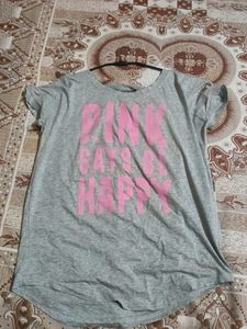 Pink Says Be Happy Tee