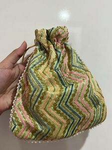 Multi Coloured POTLI bag