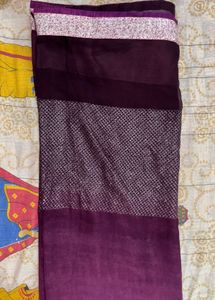Elegant Purple Saree with Border