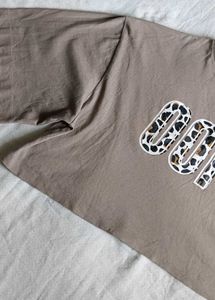 "Oops" Leopard Print Cropped T-Shirt