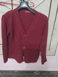 Burgundy Cardigan Sweater
