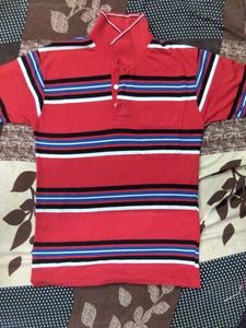 Striped Red Polo T-Shirt