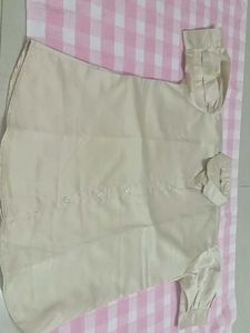 Elegant Cream Puff Sleeve Blouse