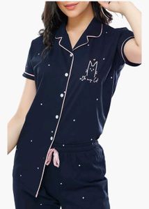 Cute Cat Print Pajama Set
