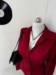 Red Fitted Shirt Women