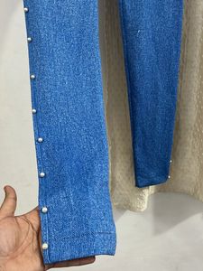 Stylish Blue Kurta with Pants Set