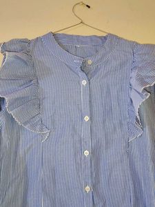 Striped Ruffle Blouse