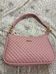 Cute Pink Quilted Shoulder Bag