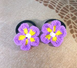 Crochet Purple 💜 Flower Hairbands