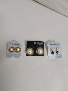 Pearl Earrings Set