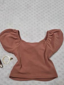 Ruched Puff Sleeve Top