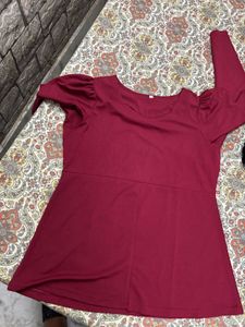 Burgundy Long Sleeve Coord Set | XXL