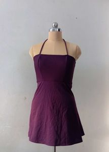 Purple Halter Mini Dress