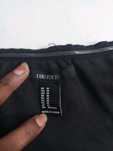 FOREVER 21 Women Black Striped Crop Tube Top