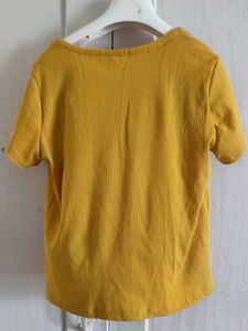 Mustard Square Neck Top