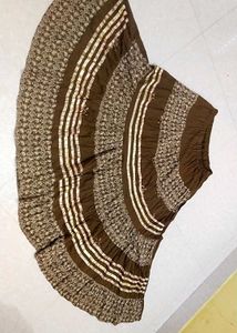 Boho Brown Striped Skirt