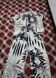 Printed black nd white cord set from uae