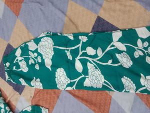 green floral cord set