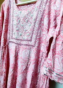 Pink Printed Kurta
