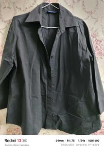 Office Wear Black Shirt