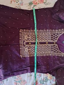 Deep Purple/eggplant Color 3 Piece Stitched Suit