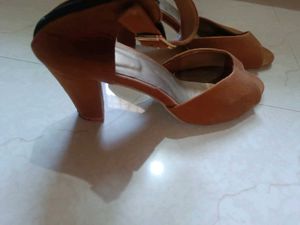 Tan Colour Velvet Sandal