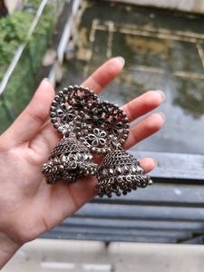 Beautiful Oxidised Jhumkas ( Pack Of 4)
