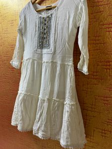 Hand Work Pure Cotten Dobby Weave Anarkli Kurti