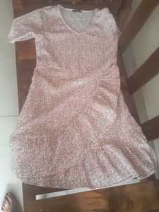 Floral Print Mini Wrap Dress