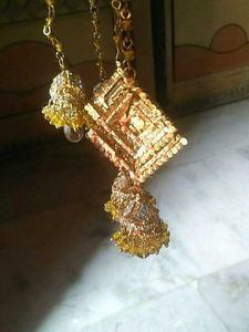 Very Stunning Jhumke With Stone Work.