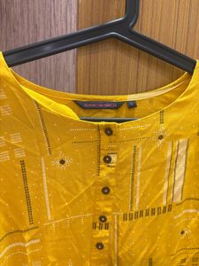 “Rangmanch” Mustard Aline Kurta