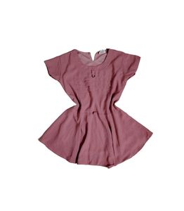 Dusty Rose Short Sleeve Peplum Tunic Top