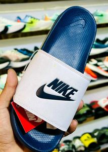 Nike Blue/White Slides