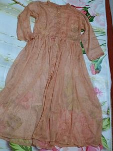 (1059)Peach Tunic Dress
