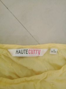 Hautecurry Brand Kurta With Embroidery On Neck
