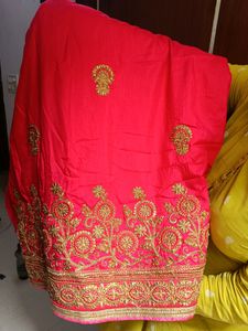 HEAVY WORK SAREE WITH GOLDEN DESIGN