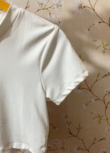 White Cropped T-Shirt