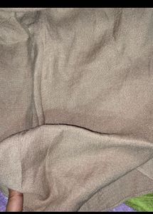 Linen Khaki Brown Top Women