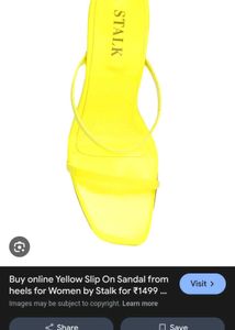 Yellow Stalk Heeled Sandals