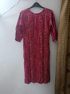 Beautiful Straight Bandhani Kurta