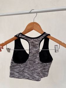 Striped Racerback Sports Bra